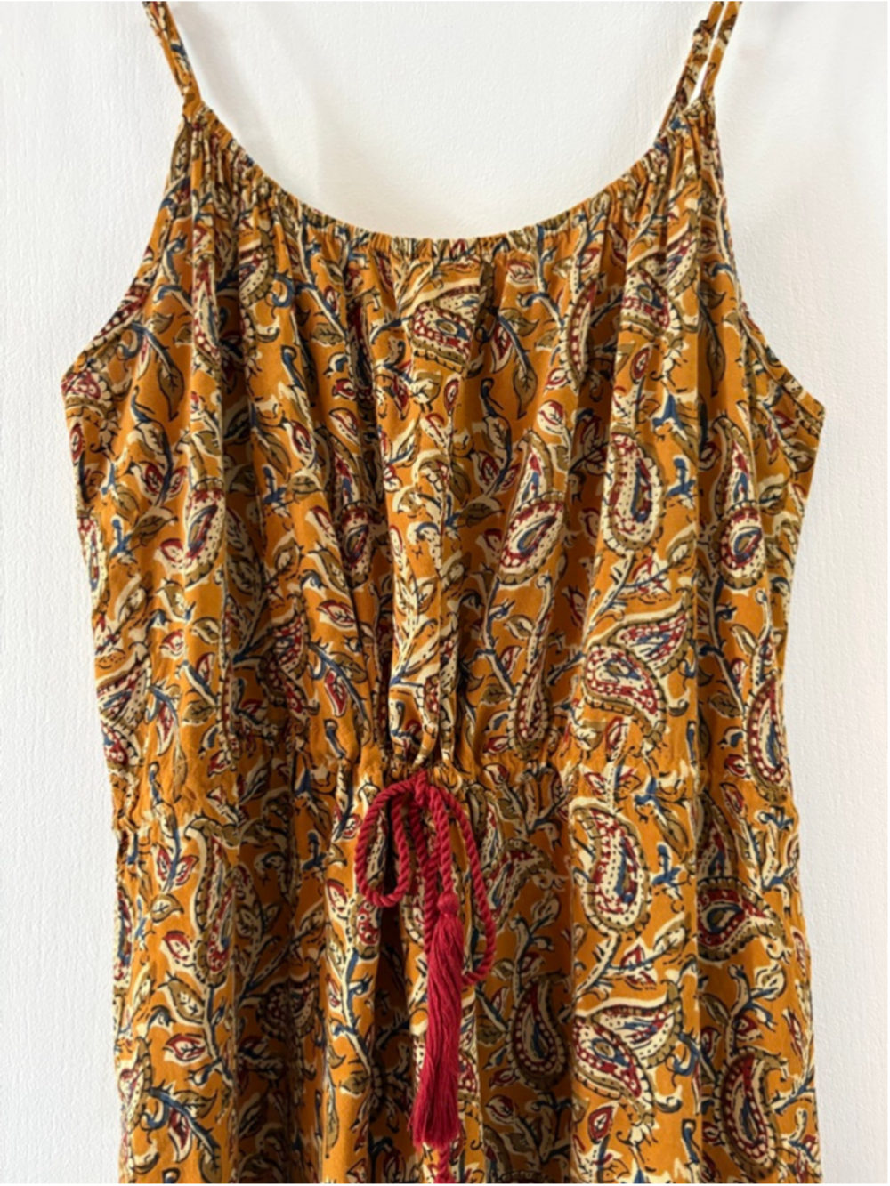 Natural Life Boho Paisley Midi Dress with Tassels Medium - Picture 3 of 13